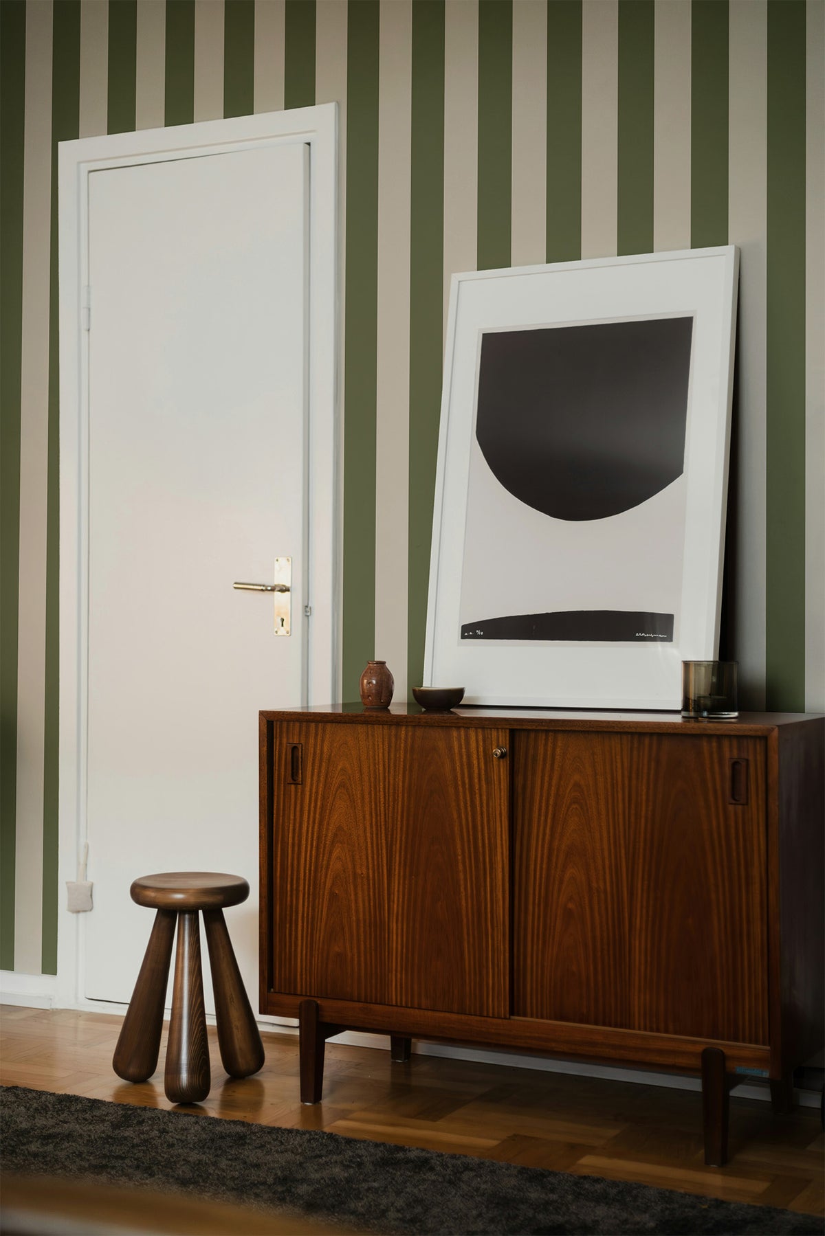 Symmetrical Stripes | Forest Green
