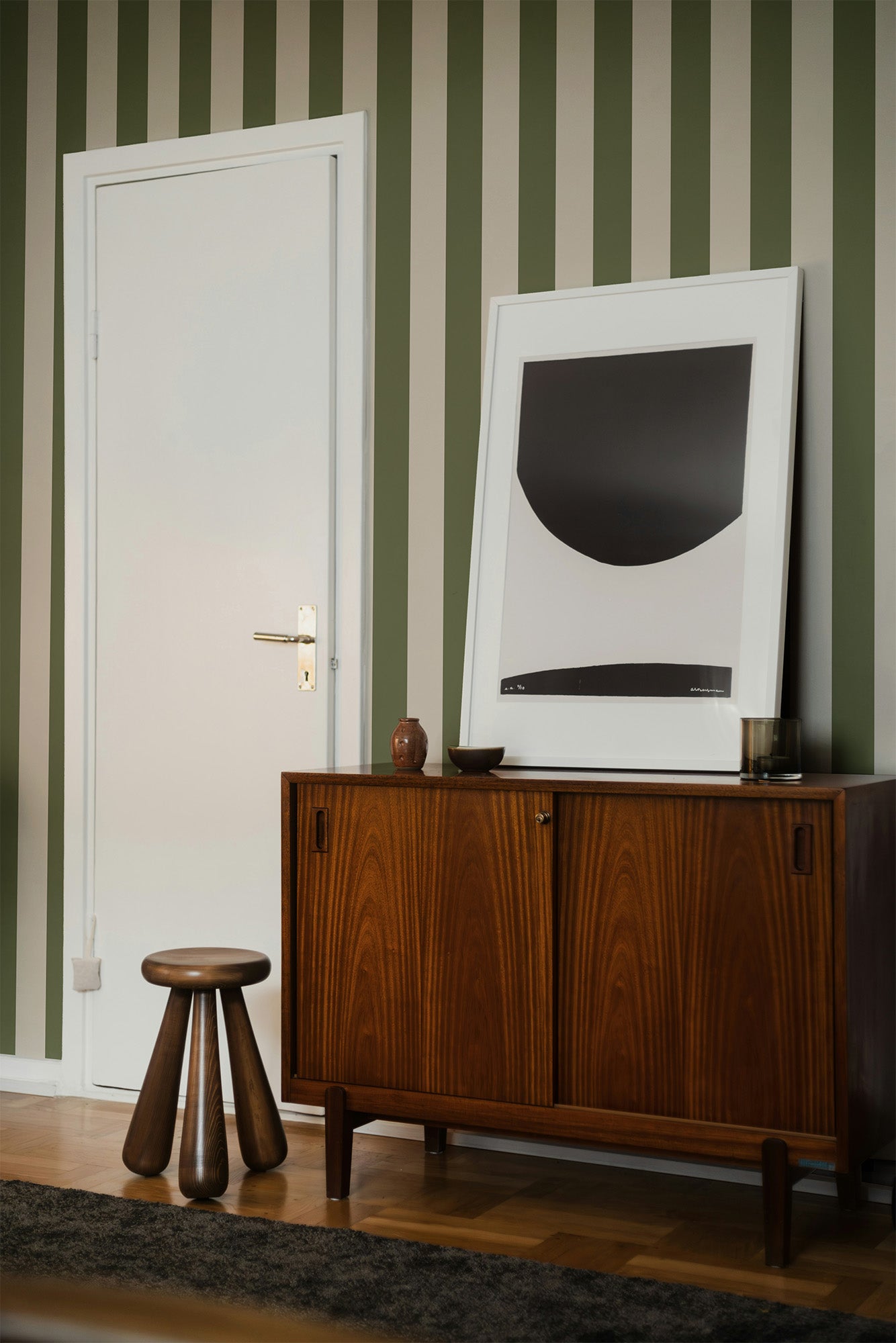 Symmetrical Stripes | Forest Green