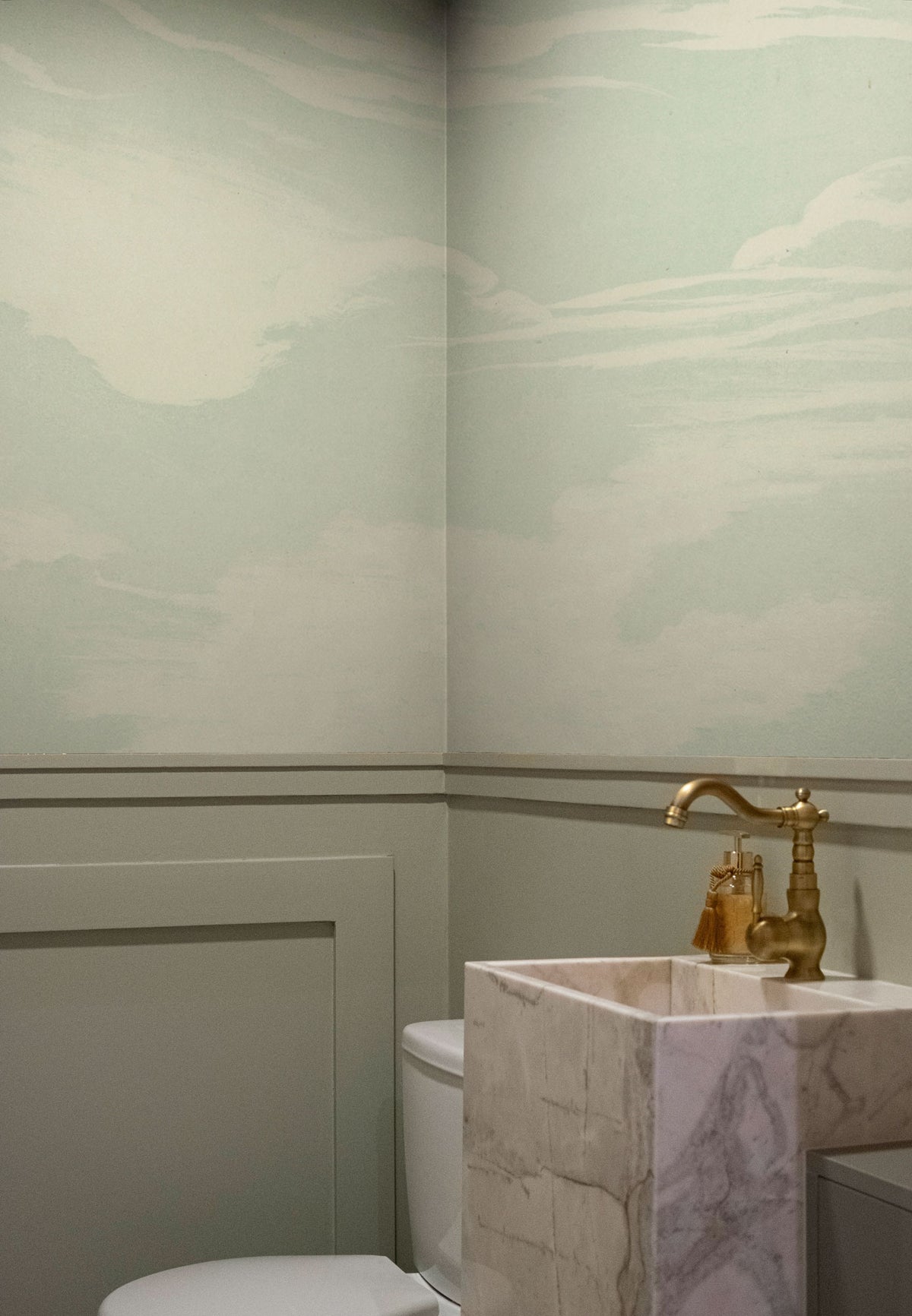 Vintage Skies Softblue Mural