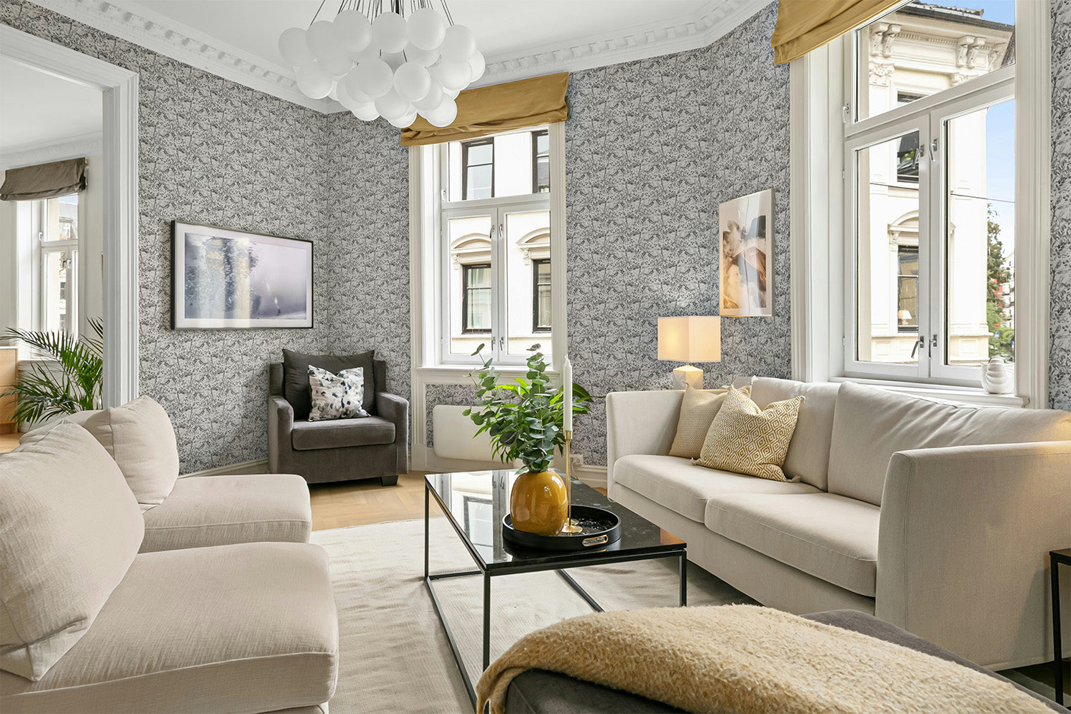 Vintage Garden | Gray White