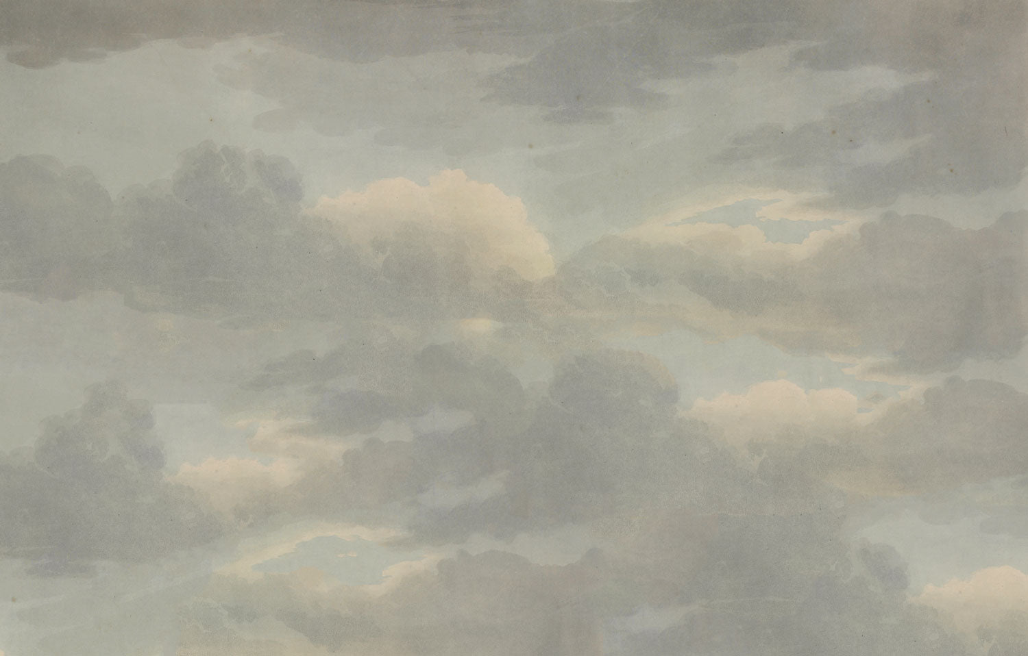 Vintage Skies Bluegrey Mural