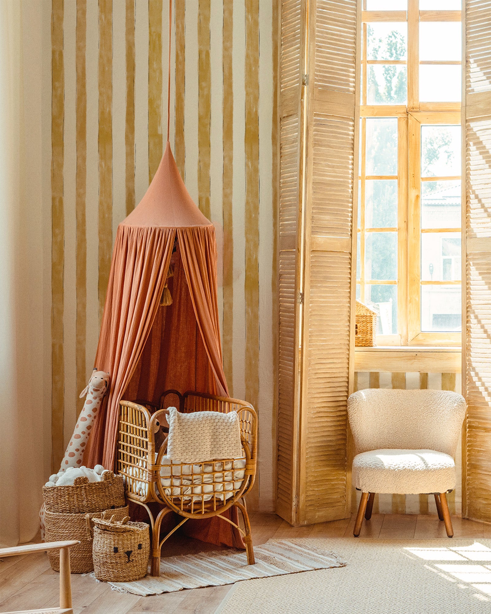 Watercolor Stripes Yellow Pattern