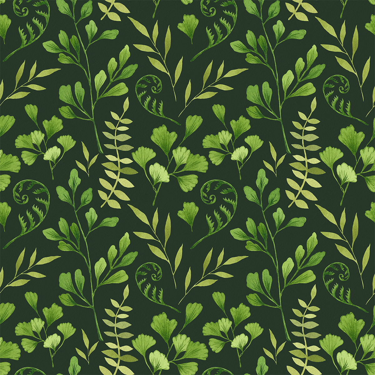 Watercolor Ferns | Spring