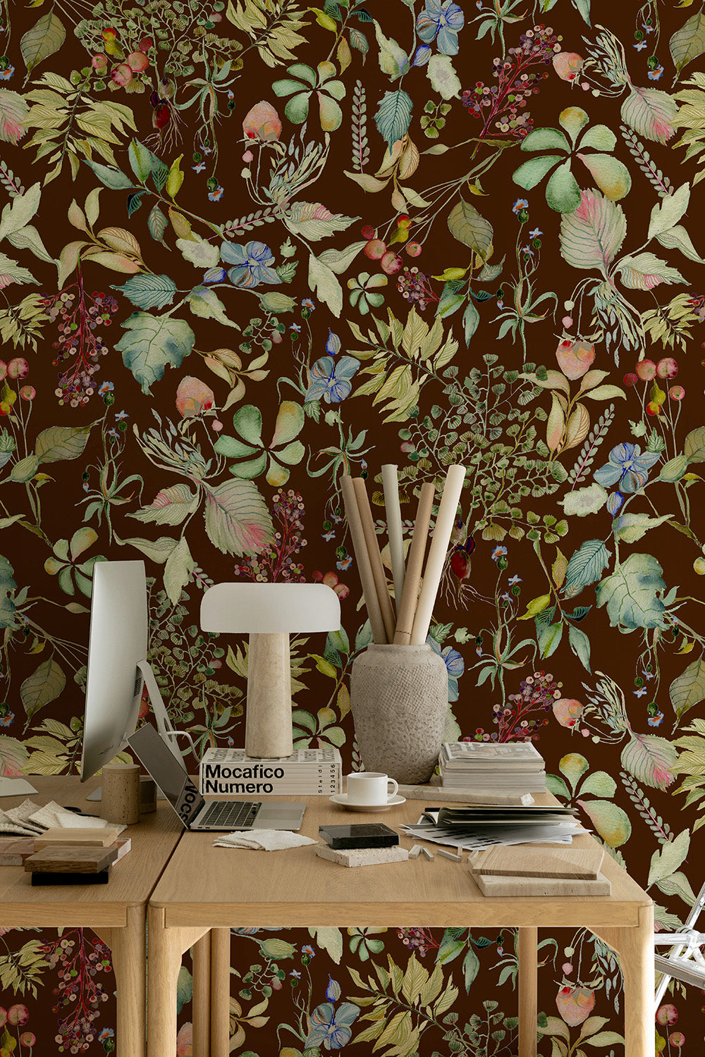 Watercolor Flora | Brown
