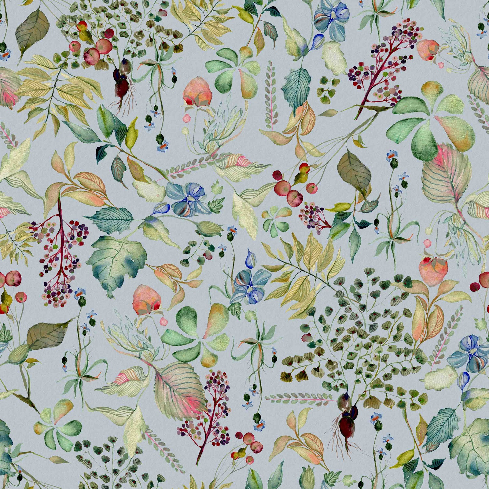 Watercolor Flora | Light Blue