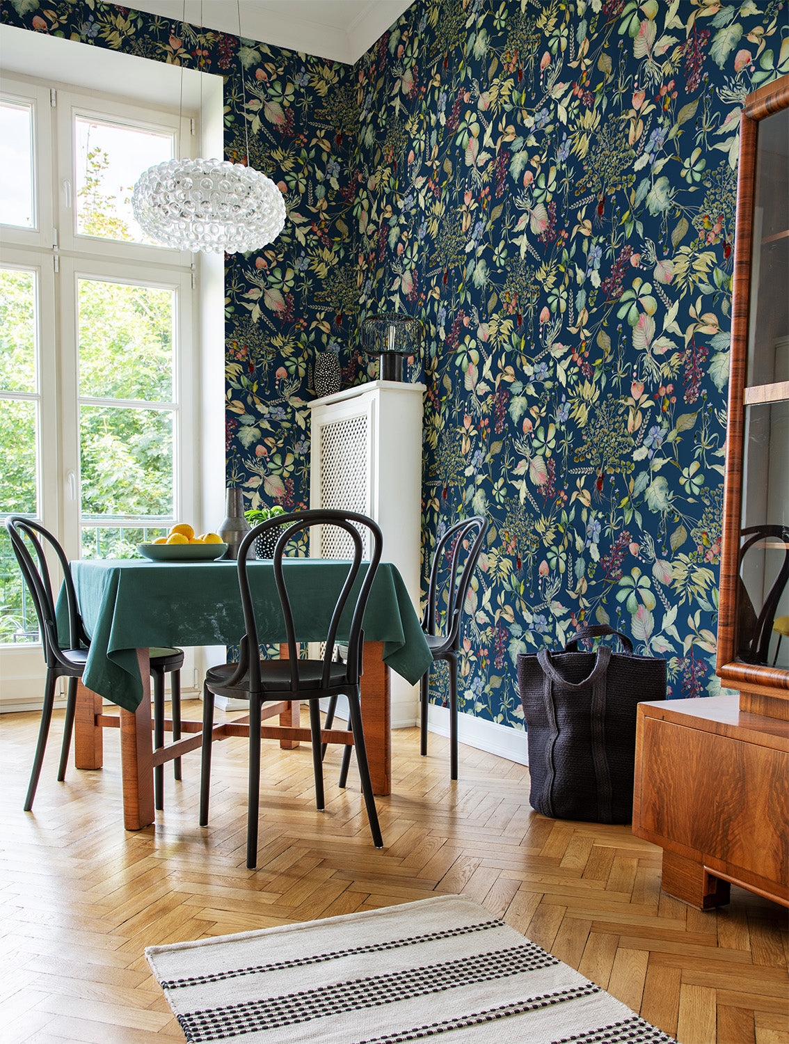 Watercolor Flora | Navy Blue