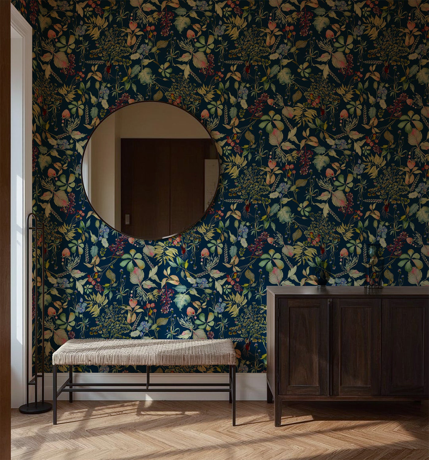 Watercolor Flora | Navy Blue