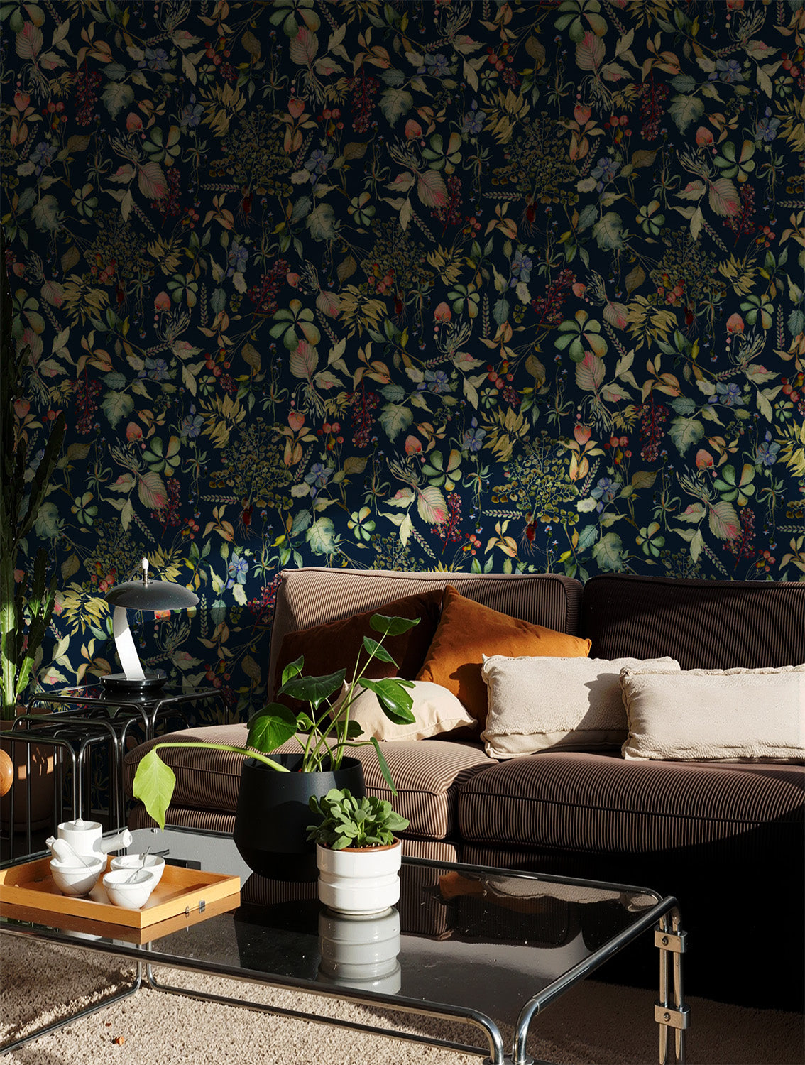 Watercolor Flora | Navy Blue