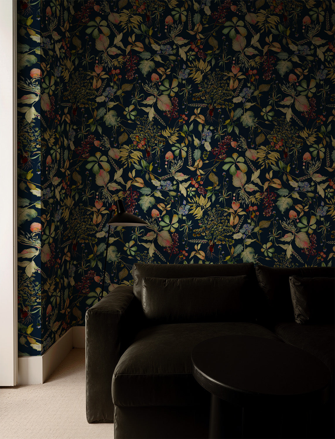 Watercolor Flora | Navy Blue