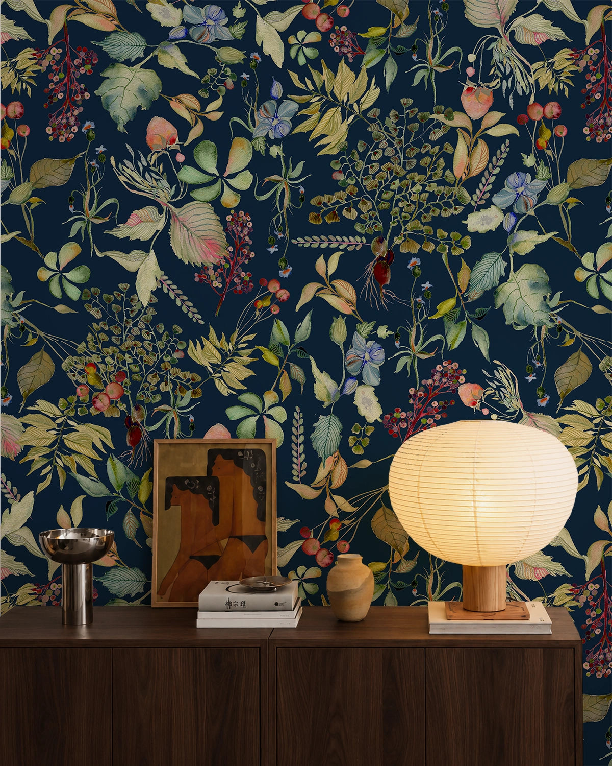 Watercolor Flora | Navy Blue