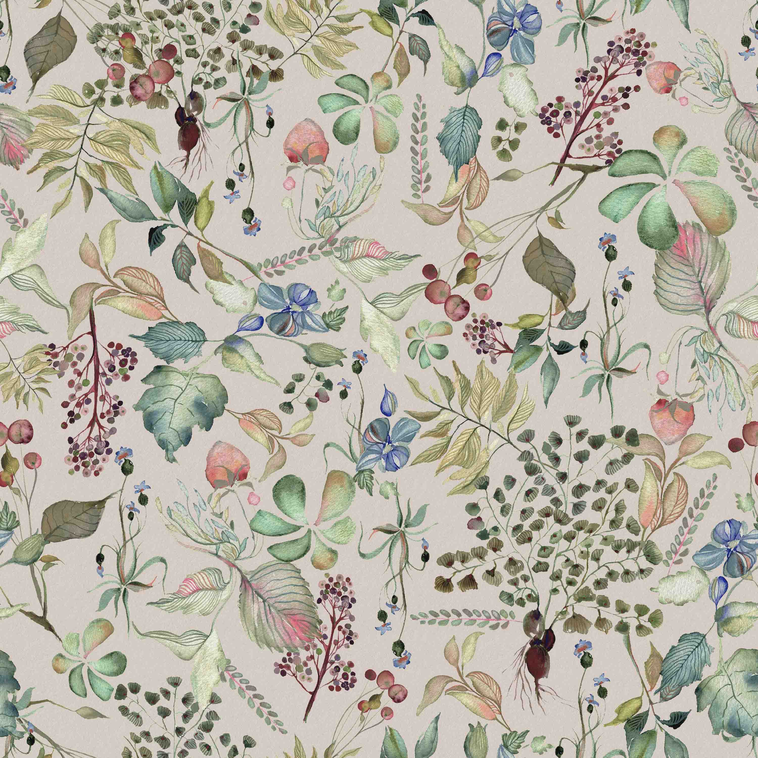 Watercolor Flora | Vintage Beige