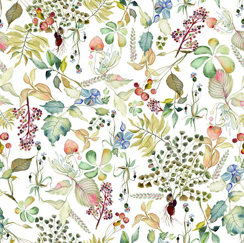Watercolor Flora | White