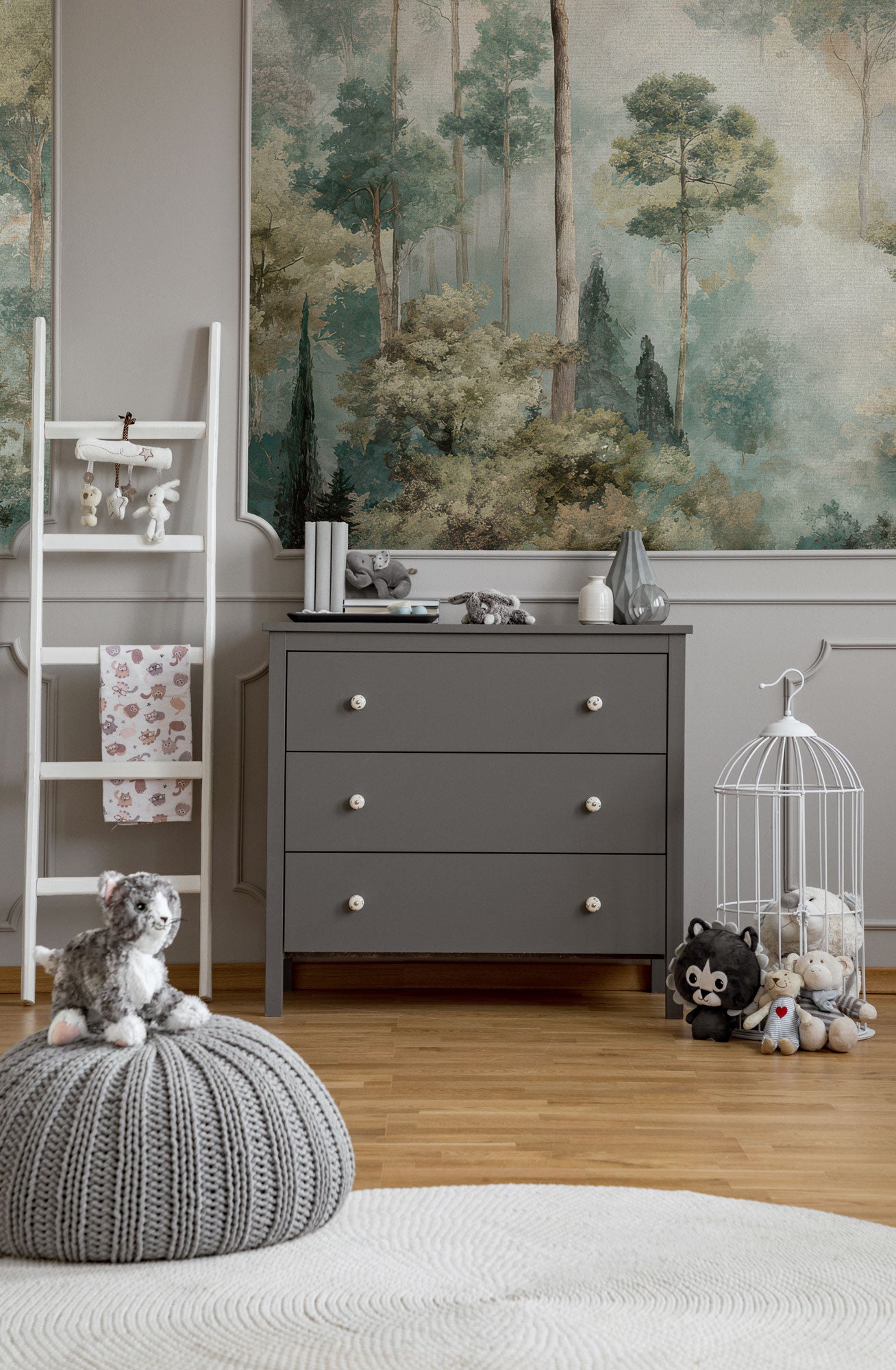 Watercolor Forest Mural