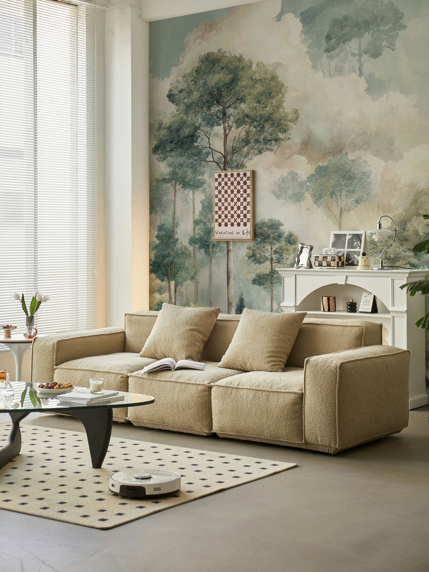 Watercolor Forest Mural