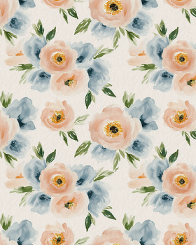 Watercolor Peonies | Peachy Pink