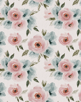 Watercolor Peonies | Rosy Pink