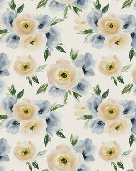 Watercolor Peonies | Sandy Yellow