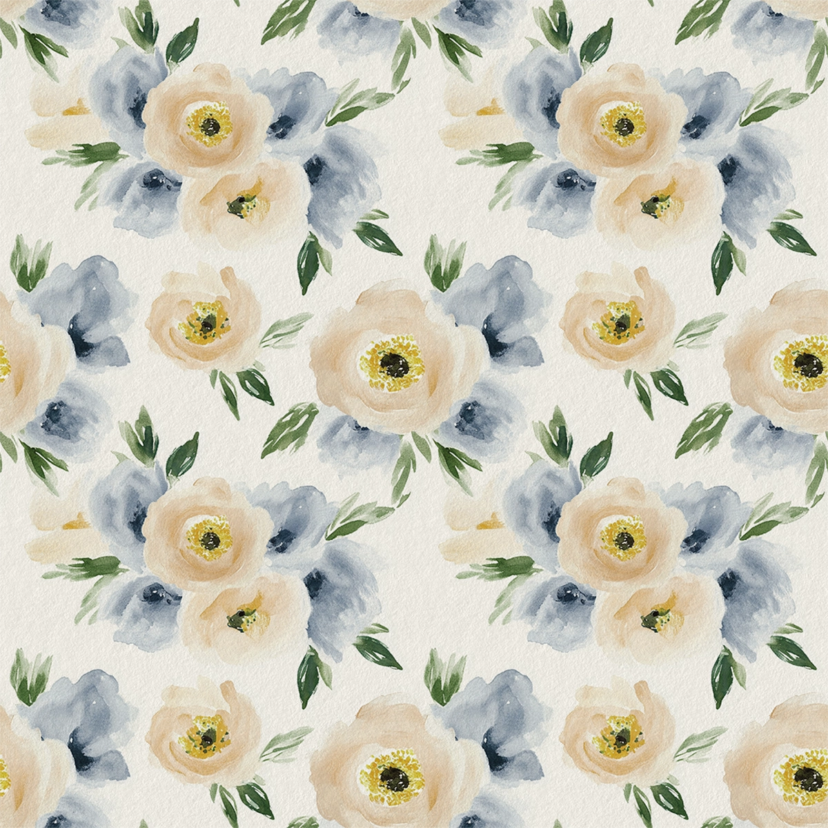 Watercolor Peonies | Sandy Yellow