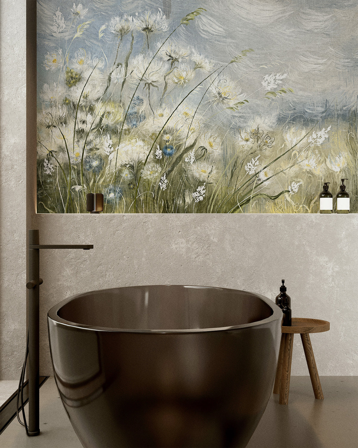 Wild Grass Cool Mural