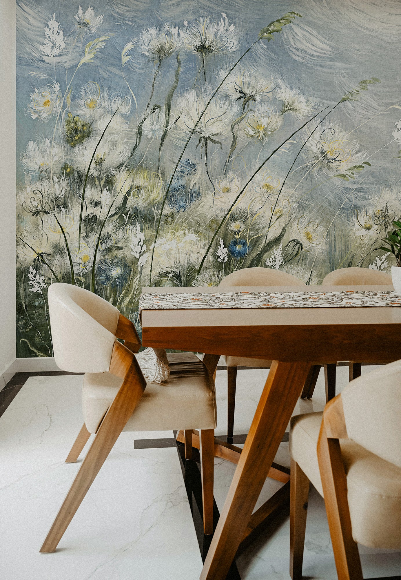 Wild Grass Cool Mural