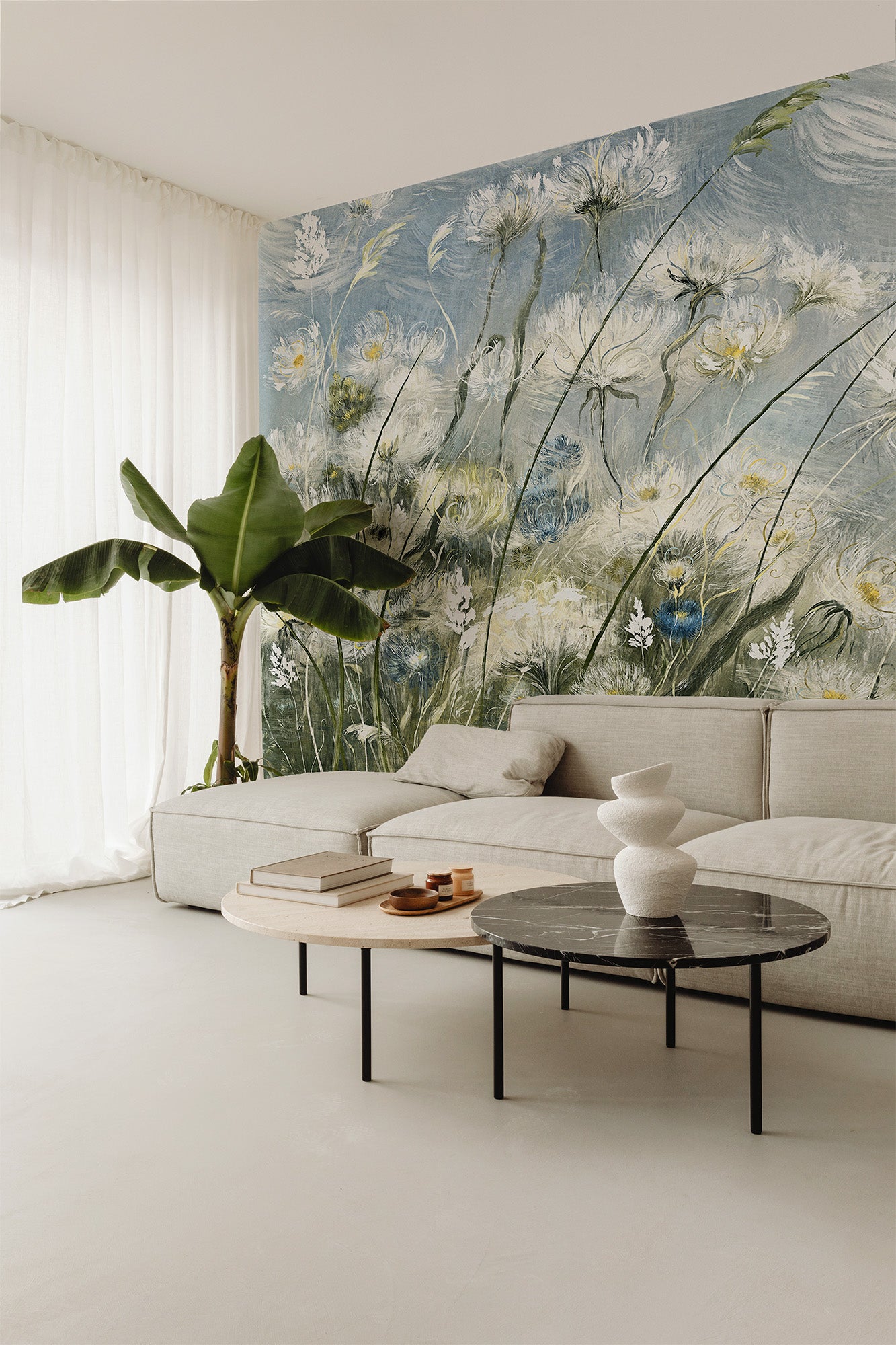 Wild Grass Cool Mural